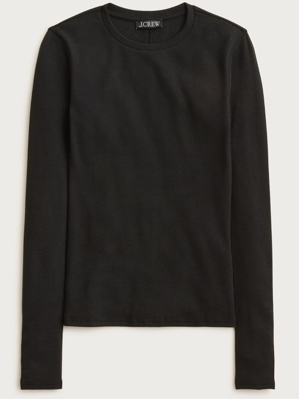 NWT J Crew Perfect rib long-sleeve T-shirt (Black) Size M